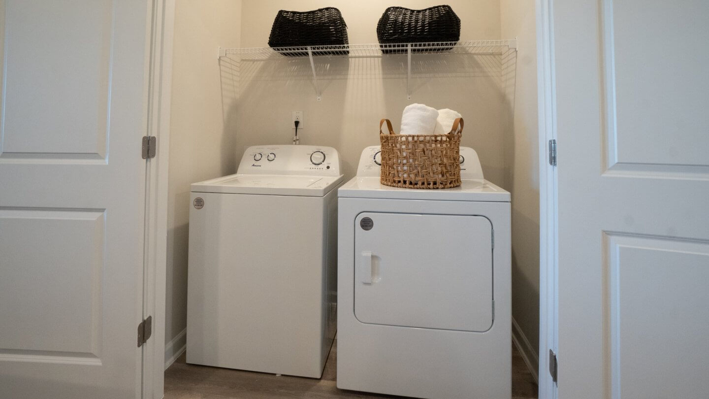 in unit washer and dryer at the cottages at battlefield crossing apartments in ringgold ga